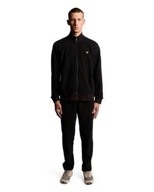 Lyle & Scott Long Sleeve Polar Fleece Track Jacket - Black