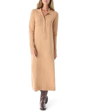 DO by Dee Ocleppo Adira Collar Long Sleeve Knit Maxi Dress - Natural