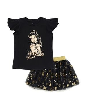 Disney Beauty And The Beast 2-Piece T-Shirt And Tutu Skirt Set - Black