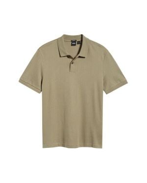 BOSS Parlay Herringbone Cotton Polo - Multicolor