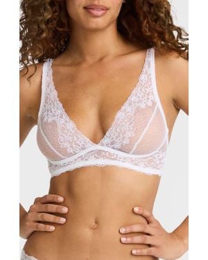 Commando Double Take Lace Bralette - Brown