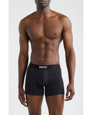 BOSS Assorted 3-Pack Stretch Cotton Boxer Briefs - Blue