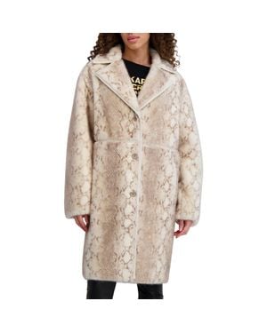 KARL LAGERFELD Faux Fur Jacket - Natural