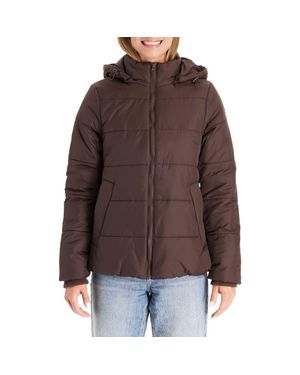 Modern Eternity Leia 3-In-1 Water Resistant Maternity/Nursing Puffer Jacket With Removable Hood - Brown