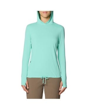 Mountain Hardwear Crater Lake Long Sleeve Upf 50+ Hooded T-Shirt - Green