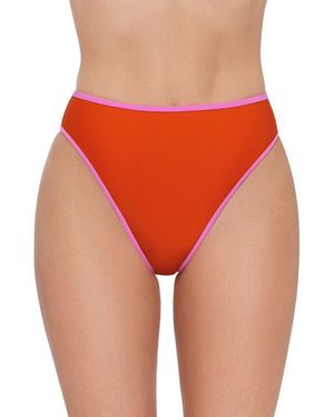 Stevie Cheeky High Leg High Waist Bikini Bottom - Orange