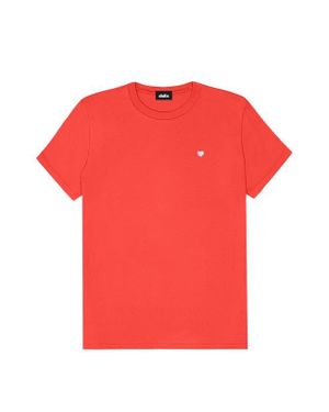 Alix Lil Heart Jersey Relaxed Tee - Red