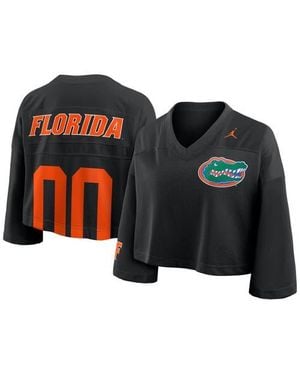 Nike Florida Gators Cropped Mesh Dri-Fit Fashion Jersey - Black