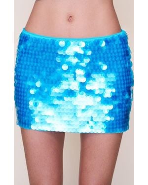 GUIZIO Paradise Micro Mini Skirt - Blue