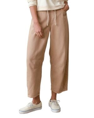 Marine Layer Ella Barrel Leg Drawstring Jeans - Natural