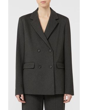 MM by Max Mara Virgus Double Breasted Jersey Blazer - Black