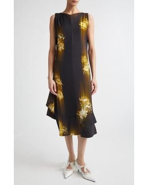 Proenza Schouler Rhetta Asymmetric Midi Dress - Black