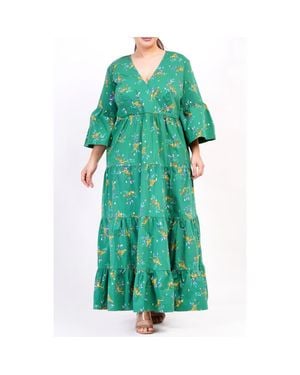 Leota Sariah Poplin Maxi Dress - Green