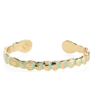 Gas Bijoux Liane Jonc Enamel Cuff Bracelet - Metallic