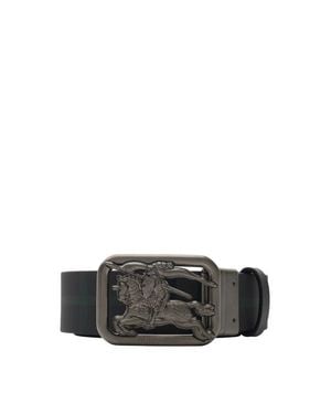 Burberry Reversible Check Rider Belt - Gray