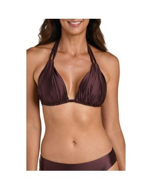 La Blanca Earth Halter Bikini Top - Black