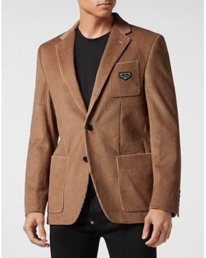 Philipp Plein Blazer Iconic Plein - Brown