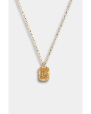 Stella & Dot Heirloom Initial Pendant Necklace - White
