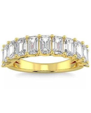 Bliss Diamond 3.60Ct Emerald Diamond U-Prong Wedding Anniversary Ring 14K Lab Grown - Metallic