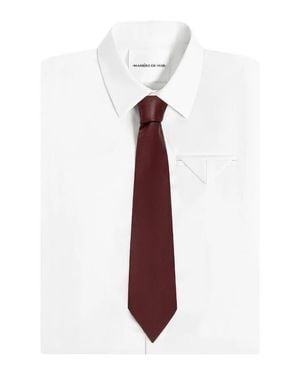Manière De Voir Ash Leather Tie - Blue
