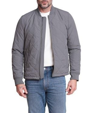 Bagatelle Quilted Bomber Jacket - Gray