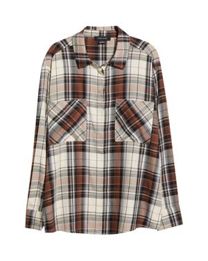 Sanctuary The City Plaid Shirt - Brown