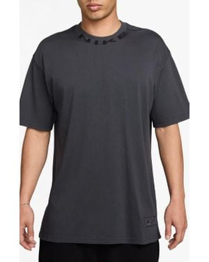 Nike Sportswear Collar Print T-Shirt - Black