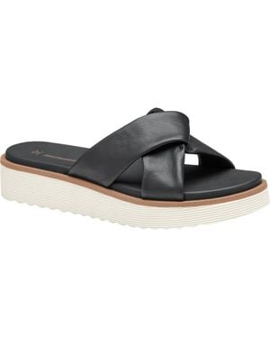 Johnston & Murphy Mitzi Knot Platform Wedge Slide Sandal - Blue