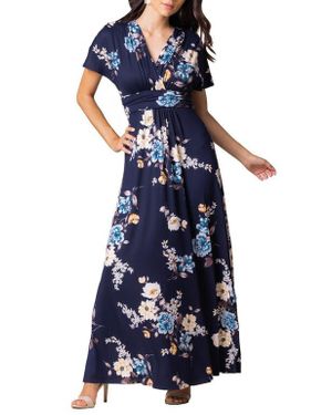 chinese dress ladies Kiyonna Maritime Ruffle Wrap Maxi Dress Cobaltblue main image 0