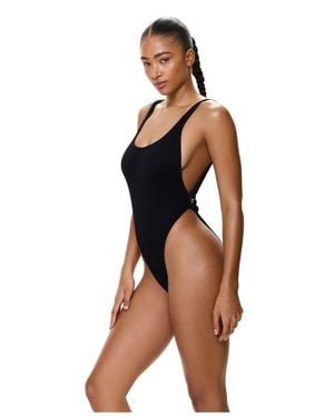 Gottex Tubular High Leg Ring Detail One Piece - Blue
