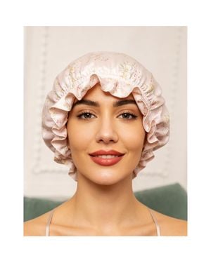 SILKSILKY Pure Silk Double Layer Bonnet With Ribbon - Multicolor