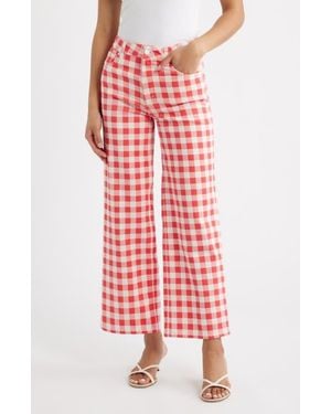 Rails X Giadzy Getty High Waist Crop Wide Leg Jeans - Red