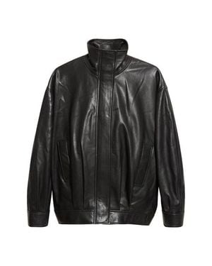 Arma Paula Leather Bomber Jacket - Black