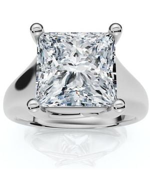 Bliss Diamond Certified 3Ct Celestia Princess Cut Diamond Engagement Ring 14K Lab Grown - Blue