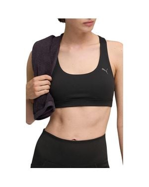 PUMA Cloudspun Mid Impact Sports Bra - Black