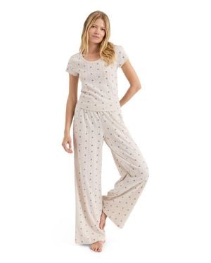 Pact Organic Cotton Pointelle Scoop Neck Tee - White