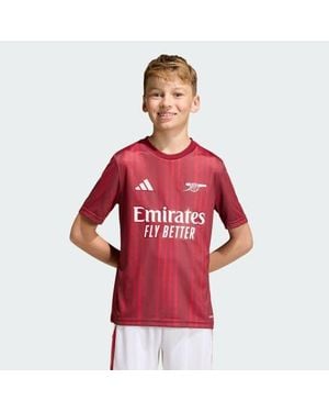 adidas Youth Arsenal 2025/26 Pre-Match Training Jersey - Red