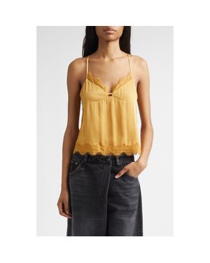 R13 Lace Trim Camisole - Orange