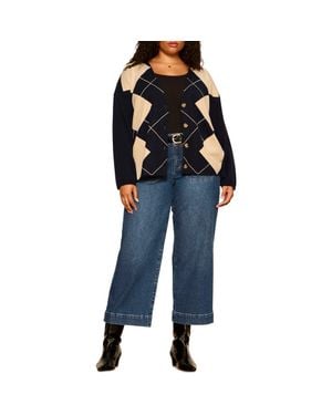 Sanctuary Arden Argyle Cardigan - Blue