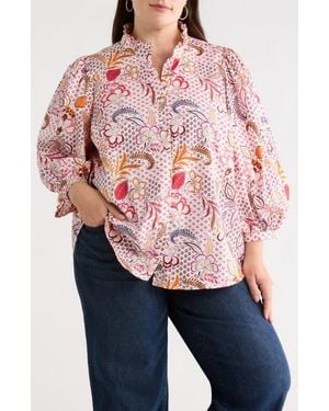 Sugarlips Hendry Floral Ima Button-Up Shirt - Pink
