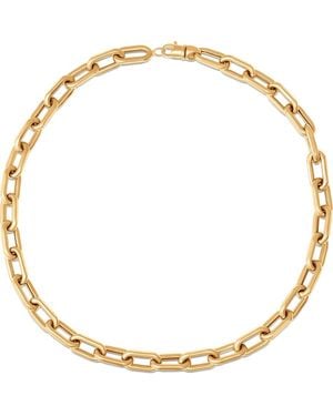 Sara Weinstock Rectangle Charm Chain Necklace - Metallic