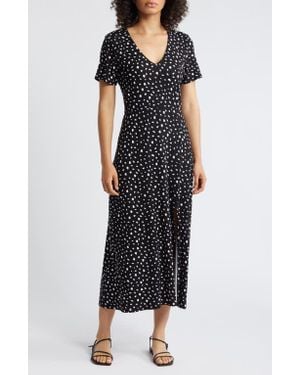 Loveappella Print Maxi Dress - Black