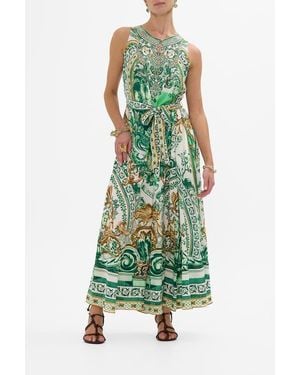 CAMILLA Flared Jumpsuit Corridor Of Calm - Green