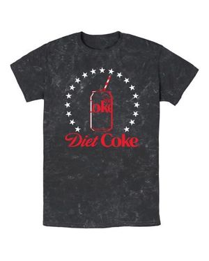 Coca Cola Diet Can Stars Stamp T-Shirt - Black