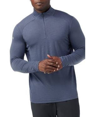 Smartwool Active Mesh Performance Quarter Zip Pullover - Blue