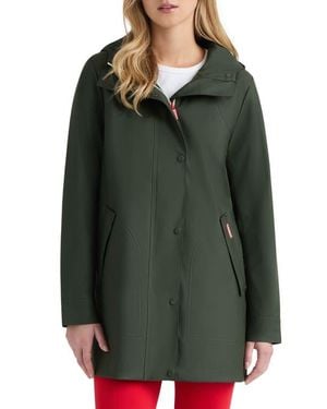 HUNTER Acacia Waterproof Rubberized Rain Jacket - Green