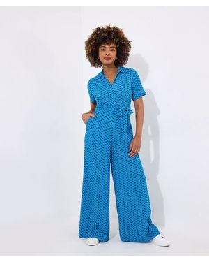 Joe Browns Zip Front Jumpsuit - Blue