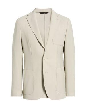 BOSS Hanry Slim Fit Virgin Wool Sport Coat - Natural