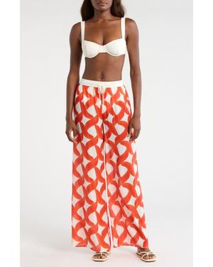 Hutch Riviera Wide Leg Pants - Red
