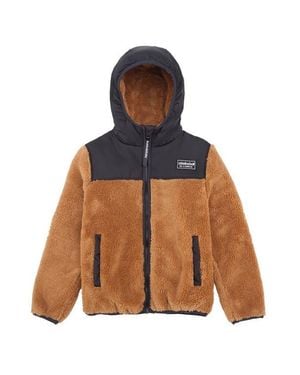 Rokka&Rolla Kids' Teddy Soft Fleece Jacket - Brown